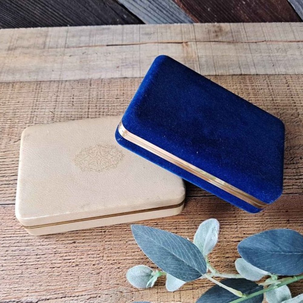 Vintage Small Jewelry Boxes - A Pair